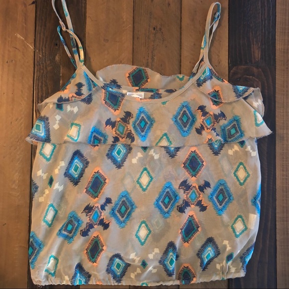Kirra Tops - Southwest Sheer Tank Top XS